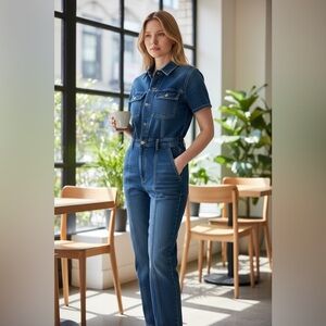 Edwin Classic Blue Denim Jumpsuit in Grove Size Small NWT's Utility Capsule Jean